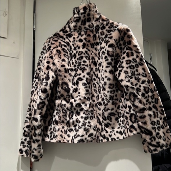 REBECCA TAYLOR LA VIE NWOT LEOPARD COAT SIZE-M - Picture 4 of 8